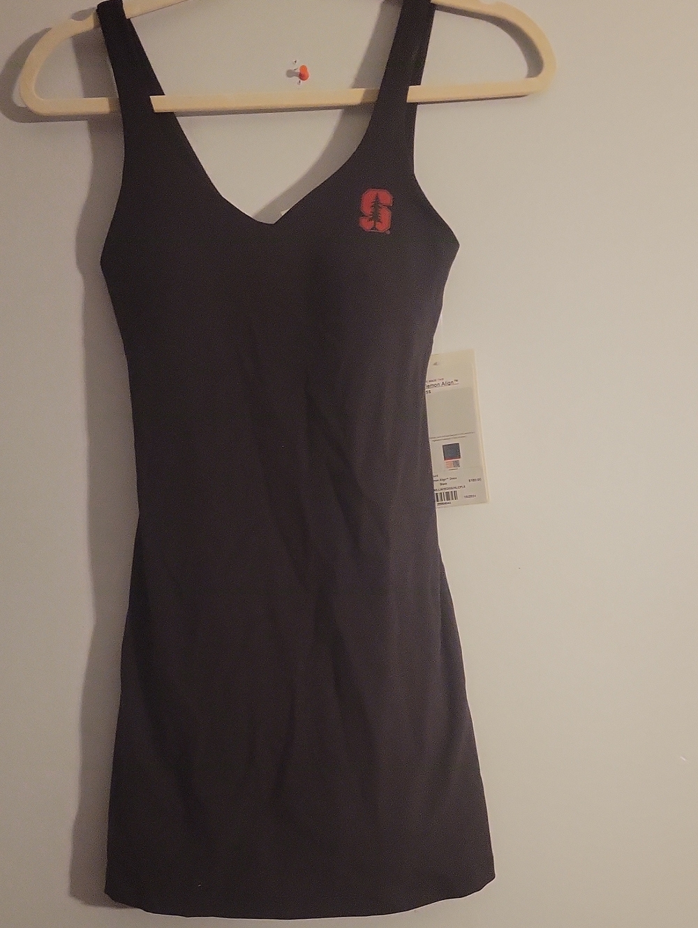 lululemon Align Black Tennis Dress with Red Stanford Logo